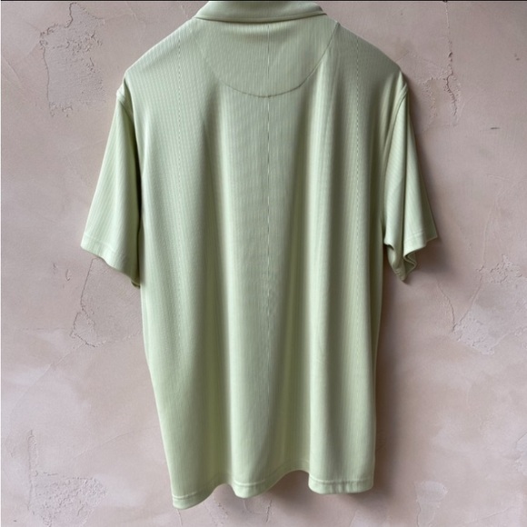 CUBAVERA Men’s Light Lime Textured Polo Golf Shirt Pineapple Embroidered Logo XL - Picture 3 of 16